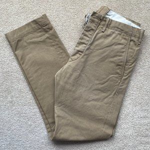 Double RL RRL Ralph Lauren Tan Khaki Officer Selvedge Chino, 33 waist 32 Inseam